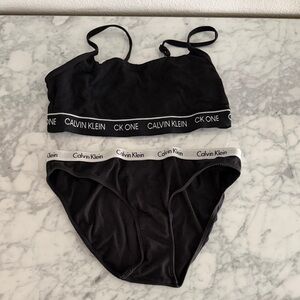 Calvin Klein Black underwear and bra Set